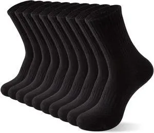 Irisbear Mens Cotton Crew Socks Athletic Lightweight Workout Long Boot Socks 5 Pairs Irisbear Mens Cotton Crew Socks Athletic Lightweight Workout Long Boot Socks 5 Pairs