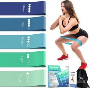 TechStone Resistance Bands Set 5 Levels Loop Exercise Bands for Men & Women, Elastic Workout Bands for Home Gym, Training, Yoga & Fitness, Carry Bag Included TechStone Resistance Bands Set 5 Levels Loop Exercise Bands for Men & Women, Elastic Workout Bands for Home Gym, Training, Yoga & Fitness, Carry Bag Included