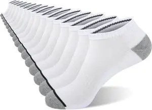 COOVAN 8 Pairs Mens Ankle Socks Cushioned Low Cut Breathable Casual Socks COOVAN 8 Pairs Mens Ankle Socks Cushioned Low Cut Breathable Casual Socks