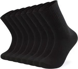 Mens Crew Socks Cotton Athletic Cushioned Running Workout Gym Long Socks | 4 Pairs Mens Crew Socks Cotton Athletic Cushioned Running Workout Gym Long Socks | 4 Pairs