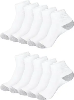 Hanes Women's Cushioned Athletic Ankle Socks (10-Pack) Hanes Women's Cushioned Athletic Ankle Socks (10-Pack)