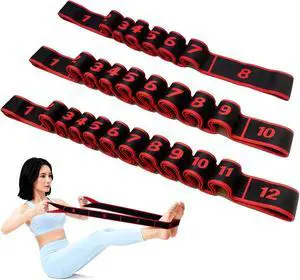 3PCS Numbered Stretch Resistance Band, 8.10.12-Loop Elastic Training Bands for Stretching, Yoga, Multi-Loop Fitness Band for Flexibility & Strength Training 3PCS Numbered Stretch Resistance Band, 8.10.12-Loop Elastic Training Bands for Stretching, Yoga, Multi-Loop Fitness Band for Flexibility & Strength Training