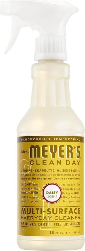 MRS. MEYER'S CLEAN DAY Multi-Surface Cleaner, Daisy, 16 fl oz | Removes Dirt and Freshens Surfaces, Everyday Use, All-Purpose Cleaner, Cruelty Free, Made with Essential Oils MRS. MEYER'S CLEAN DAY Multi-Surface Cleaner, Daisy, 16 fl oz | Removes Dirt and Freshens Surfaces, Everyday Use, All-Purpose Cleaner, Cruelty Free, Made with Essential Oils