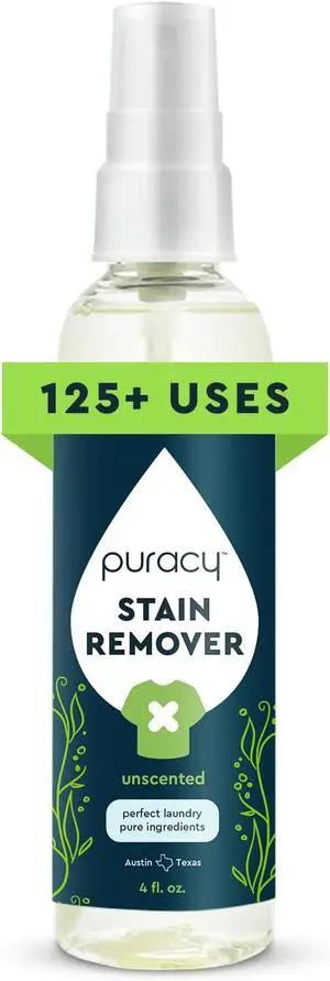 Puracy Stain Remover, Travel and Laundry Stain Cleaner for Clothes, Baby Essentials, Kids Stains, Oil and Fabric Spot Cleaner, (Stain Remover Spray, 4 fl oz) Puracy Stain Remover, Travel and Laundry Stain Cleaner for Clothes, Baby Essentials, Kids Stains, Oil and Fabric Spot Cleaner, (Stain Remover Spray, 4 fl oz)