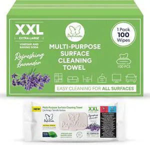 PAPILION Multi-Surface Cleaning Wipes, Lavender Scent, Removes Dirt & Stains, Paraben & SLS-Free, Surface-Safe Formula for Everyday Home, Kitchen & Office Cleaning, Flip-Top Pack, 100 Count PAPILION Multi-Surface Cleaning Wipes, Lavender Scent, Removes Dirt & Stains, Paraben & SLS-Free, Surface-Safe Formula for Everyday Home, Kitchen & Office Cleaning, Flip-Top Pack, 100 Count