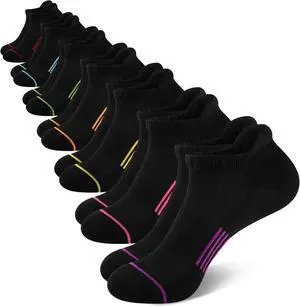Heatuff 7 Pairs Womens Ankle Socks Athletic Cushioned Anti-Blister Running Low Cut Socks with Tab Heatuff 7 Pairs Womens Ankle Socks Athletic Cushioned Anti-Blister Running Low Cut Socks with Tab