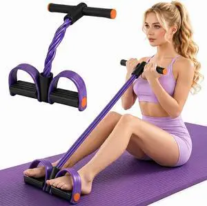 Multifunction Pedal Resistance Band with Handles, Purple | 6-Tube Natural Rubber Elastic Yoga Pedal Puller for Home Workouts, Full-Body, Core Strength, Arm Training and Leg Exercises Multifunction Pedal Resistance Band with Handles, Purple | 6-Tube Natural Rubber Elastic Yoga Pedal Puller for Home Workouts, Full-Body, Core Strength, Arm Training and Leg Exercises