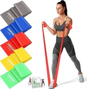 5 Pcs Resistance Bands, Professional Exercise Bands Elastic Stretch Bands for Fitness Yoga Pilates Stretching Strength Training, Workout Bands for Women and Men Home Gym 5 Pcs Resistance Bands, Professional Exercise Bands Elastic Stretch Bands for Fitness Yoga Pilates Stretching Strength Training, Workout Bands for Women and Men Home Gym