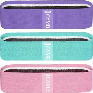 Gymbee Premium Resistance Bands for Working Out - Exercise Bands to Workout Glutes, Thighs & Legs - No Slip Cloth Booty Bands for Gym & Home Fitness, Yoga, Strength & Pilates for Men/Women - 3 Levels Gymbee Premium Resistance Bands for Working Out - Exercise Bands to Workout Glutes, Thighs & Legs - No Slip Cloth Booty Bands for Gym & Home Fitness, Yoga, Strength & Pilates for Men/Women - 3 Levels