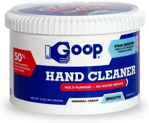 GOOP Multi-Purpose Hand Cleaner- Waterless Hand Degreaser, Laundry Stain Remover - NonToxic and Biodegradable Cleaner Remove Dirt, Oil, Paint, Ink, and Clothes Stains Original, 14oz Pack of 1 GOOP Multi-Purpose Hand Cleaner- Waterless Hand Degreaser, Laundry Stain Remover - NonToxic and Biodegradable Cleaner Remove Dirt, Oil, Paint, Ink, and Clothes Stains Original, 14oz Pack of 1