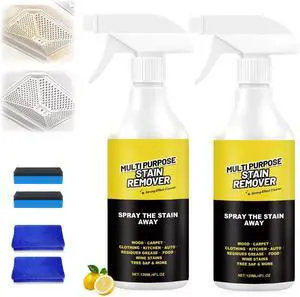 2Pcs Spray Multi Purpose Stain Remover, Heavy-Duty All-Surface Cleaner, All Purpose Cleaner Spray, Quick-Acting Formula Removes Water Stains Yellowing & Stubborn Residues(120ML) 2Pcs Spray Multi Purpose Stain Remover, Heavy-Duty All-Surface Cleaner, All Purpose Cleaner Spray, Quick-Acting Formula Removes Water Stains Yellowing & Stubborn Residues(120ML)