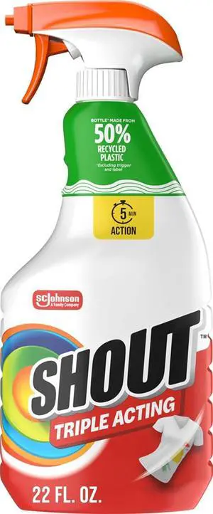 Shout Active Enzyme Laundry Stain Remover Spray, Triple-Acting Formula Clings, Penetrates, and Lifts 100+ Types of Everyday Stains - Prewash Spray 22oz Shout Active Enzyme Laundry Stain Remover Spray, Triple-Acting Formula Clings, Penetrates, and Lifts 100+ Types of Everyday Stains - Prewash Spray 22oz