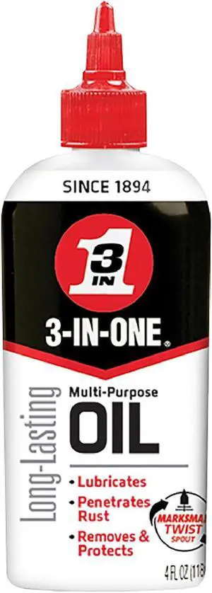 3-IN-ONE Multi-Purpose Drip Oil with Marksman Twist Spout, Long-lasting lubricant, 4 OZ 3-IN-ONE Multi-Purpose Drip Oil with Marksman Twist Spout, Long-lasting lubricant, 4 OZ