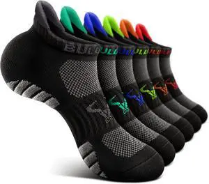 BULLIANT Men Cushioned Athletic Running Ankle Socks 6Pack-Arch Support | Fully Terry Sole | Moisture-Wicking Stretch Yarn | Anti-slip Y Heel Low Cut No show | Anti-blister Seamless Toe Closure BULLIANT Men Cushioned Athletic Running Ankle Socks 6Pack-Arch Support | Fully Terry Sole | Moisture-Wicking Stretch Yarn | Anti-slip Y Heel Low Cut No show | Anti-blister Seamless Toe Closure
