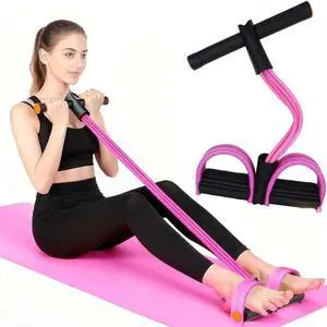 Resistance Band with Pedal Handle 6 Tube Elastic Natural Latex Pull Rope Fitness Bands for Leg Arm Abdomen Waist Stretching Exercising Training Resistance Band with Pedal Handle 6 Tube Elastic Natural Latex Pull Rope Fitness Bands for Leg Arm Abdomen Waist Stretching Exercising Training
