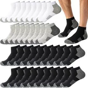 12-30 Pairs Low Cut Ankle Socks for Men Thin Breathable Casual No Show Athletic Socks Bulk 12-30 Pairs Low Cut Ankle Socks for Men Thin Breathable Casual No Show Athletic Socks Bulk