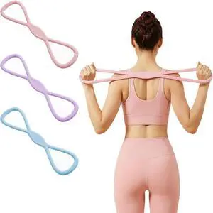 Resistance Bands, Figure 8 Resistance Bands for Women Men, 8 Shaped Resistance Rubber Band for Arms, Back, Shoulder Stretch with Handles, Not Break, Portable Resistance Bands, Figure 8 Resistance Bands for Women Men, 8 Shaped Resistance Rubber Band for Arms, Back, Shoulder Stretch with Handles, Not Break, Portable