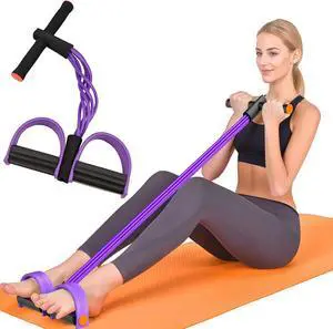 Pedal Resistance Band with Handle, 6-Tube Elastic Exercise Band Resistance | Natural Rubber Fitness Band for Working Out, Multifunction Exercise Equipment for Abdomen, Waist, Arm, Leg Stretching Pedal Resistance Band with Handle, 6-Tube Elastic Exercise Band Resistance | Natural Rubber Fitness Band for Working Out, Multifunction Exercise Equipment for Abdomen, Waist, Arm, Leg Stretching