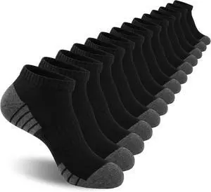 Heatuff Mens Cushioned Ankle Socks, Breathable Moisture Wicking Low Cut Casual Socks (7 Pairs) Heatuff Mens Cushioned Ankle Socks, Breathable Moisture Wicking Low Cut Casual Socks (7 Pairs)