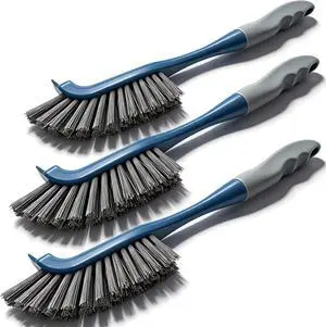 3 Pack Hard Bristle Scrub Brush Set, Cleaning Brush Designed for Cleaning Shower, Bathroom Faucets, Tile Grout, Sink Edges, Around Toilets, and Hard to Reach Corners and Crevices 3 Pack Hard Bristle Scrub Brush Set, Cleaning Brush Designed for Cleaning Shower, Bathroom Faucets, Tile Grout, Sink Edges, Around Toilets, and Hard to Reach Corners and Crevices