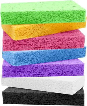 Large Cellulose Sponges, Kitchen Sponge for Dish, Thick Heavy Duty Scrub Pads, Non-Scratch Scrubber for Household/Cookware/Bathroom/Office/Boat 5.5" x 3" x 1" (7 Pack) Mixed Large Cellulose Sponges, Kitchen Sponge for Dish, Thick Heavy Duty Scrub Pads, Non-Scratch Scrubber for Household/Cookware/Bathroom/Office/Boat 5.5" x 3" x 1" (7 Pack) Mixed