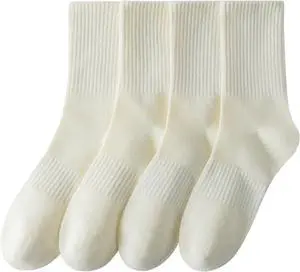 Socks for Women Crew Striped Cotton Casual Socks 4Pairs Size5-10 | Womens Above Ankle Calf Cozy Socks Socks for Women Crew Striped Cotton Casual Socks 4Pairs Size5-10 | Womens Above Ankle Calf Cozy Socks