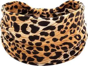 Women Leopard Headbands Paisley Hair Bands Yoga Workout Turban Head Wrap Stretch Headband Women Leopard Headbands Paisley Hair Bands Yoga Workout Turban Head Wrap Stretch Headband