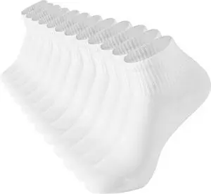 Ndoobiy 6 Pairs White Ankle Socks Womens Socks Cotton Soft Breathable Athletic Socks Ndoobiy 6 Pairs White Ankle Socks Womens Socks Cotton Soft Breathable Athletic Socks
