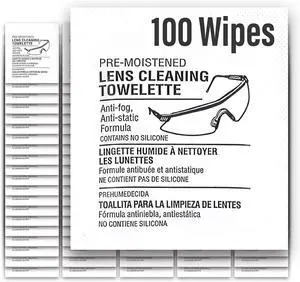 Lens Cleaning Towelettes | Pre-moistened | No Silicone | Defogging Cleaning Wipes for Glasses, Laptops & Computer Screens, Smart Phones, Optical Lens, Goggles, Watch Screen and More l 100 Count Lens Cleaning Towelettes | Pre-moistened | No Silicone | Defogging Cleaning Wipes for Glasses, Laptops & Computer Screens, Smart Phones, Optical Lens, Goggles, Watch Screen and More l 100 Count