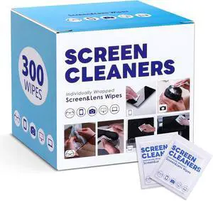 300 PCS Lens Cleaning Wipes for Glasses Cleaner Wipes for Phones, iPads, Eyeglasses, Sunglasses, Tablets, Laptops, Computers, Mirrors, Lens Wipes Individually Wrapped, 8 * 12cm 300 PCS Lens Cleaning Wipes for Glasses Cleaner Wipes for Phones, iPads, Eyeglasses, Sunglasses, Tablets, Laptops, Computers, Mirrors, Lens Wipes Individually Wrapped, 8 * 12cm