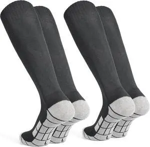 GRPSKCOS Black White Soccer Socks 2 Pairs Team Sports Athletic Football Baseball Long Socks for Youth Boys Kids Men Women GRPSKCOS Black White Soccer Socks 2 Pairs Team Sports Athletic Football Baseball Long Socks for Youth Boys Kids Men Women