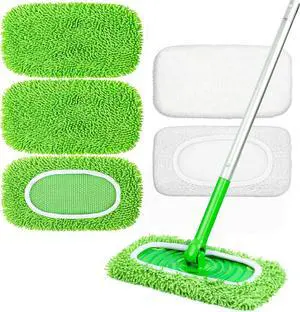 5PCS Reusable Microfibre Mop Pads. Replacement Mopping pad, Wet and Dry Flat mop Cover for Household Cleaning, Cloths and Chenille 5PCS Reusable Microfibre Mop Pads. Replacement Mopping pad, Wet and Dry Flat mop Cover for Household Cleaning, Cloths and Chenille