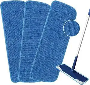 3 Pack Microfiber Mop Pads Replacement for Wet/Dry Mops Floor Cleaning Reusable Mopping Pads Refills for Spray Mops Compatible with Bona Floors Care System and Any Microfiber Flat Spray Mop 3 Pack Microfiber Mop Pads Replacement for Wet/Dry Mops Floor Cleaning Reusable Mopping Pads Refills for Spray Mops Compatible with Bona Floors Care System and Any Microfiber Flat Spray Mop