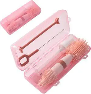 Small Silicone Baby Bottle Brush for Newborn Anti-Colic Baby Bottles | Portable Travel Bottle Cleaner Brush, Suit for Baby Bottles Less Than 8 OZ Small Silicone Baby Bottle Brush for Newborn Anti-Colic Baby Bottles | Portable Travel Bottle Cleaner Brush, Suit for Baby Bottles Less Than 8 OZ
