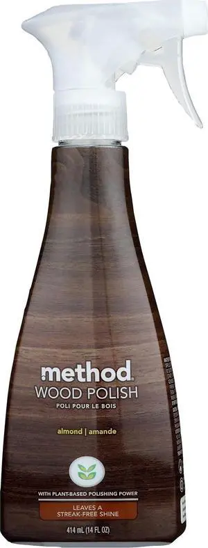 method Wood Polish, Almond, 14 fl oz | Polishes and Shines, Streak Free, Leaves a Shine, For Wood Surfaces, Furniture, and Cabinets method Wood Polish, Almond, 14 fl oz | Polishes and Shines, Streak Free, Leaves a Shine, For Wood Surfaces, Furniture, and Cabinets