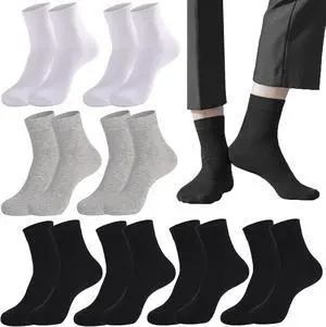 8 Pairs Crew Athletic Socks for Men Moisture Wicking Cushion Crew Socks for Sport Running Traveling 8 Pairs Crew Athletic Socks for Men Moisture Wicking Cushion Crew Socks for Sport Running Traveling