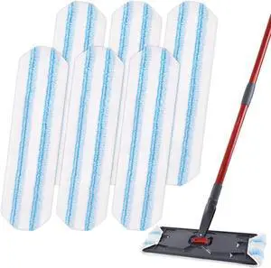 Mop Replacement Pads for OCedar H2prO Flat Mop System, 6 Pack Mop Pads for Ocedar H2prO Flat Mop, Machine Washable and Reusable Microfiber Mop Heads Replacements, Mop Refills Safe on Various Floors Mop Replacement Pads for OCedar H2prO Flat Mop System, 6 Pack Mop Pads for Ocedar H2prO Flat Mop, Machine Washable and Reusable Microfiber Mop Heads Replacements, Mop Refills Safe on Various Floors