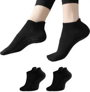Pilates Socks with Grips for Women Non Slip Grip Socks for Barre, Ballet, Barefoot, Anti Skid Ankle Yoga Socks Pilates Socks with Grips for Women Non Slip Grip Socks for Barre, Ballet, Barefoot, Anti Skid Ankle Yoga Socks