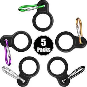 Boao 5 Sets Silicone Water Bottle Carrier with Keychain Clip Key Ring Clip for Outdoor Activities or Daily Use (Black, Silver, Yellow, Purple and Green) Boao 5 Sets Silicone Water Bottle Carrier with Keychain Clip Key Ring Clip for Outdoor Activities or Daily Use (Black, Silver, Yellow, Purple and Green)