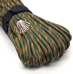 PSKOOK Survival Paracord Parachute Fire Cord Survival Ropes Red Tinder Cord PE Fishing Line Cotton Thread 7 Strands Outdoor 20, 25, 100 Feet PSKOOK Survival Paracord Parachute Fire Cord Survival Ropes Red Tinder Cord PE Fishing Line Cotton Thread 7 Strands Outdoor 20, 25, 100 Feet