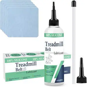 100% Silicone Treadmill Lubricant for Belt, 4 Oz Treadmill Oil Belt Lubricant, Reduce Friction Lubricant with Tubes and 5 Cloths for Nearly All Types of Treadmills (1) 100% Silicone Treadmill Lubricant for Belt, 4 Oz Treadmill Oil Belt Lubricant, Reduce Friction Lubricant with Tubes and 5 Cloths for Nearly All Types of Treadmills (1)