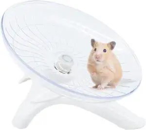 Hamster Flying Saucer Silent Running Exercise Wheel for Hamsters, Gerbils, Mice,Hedgehog and Other Small Pets Silent Running Wheel Hamster Wheel (White) Hamster Flying Saucer Silent Running Exercise Wheel for Hamsters, Gerbils, Mice,Hedgehog and Other Small Pets Silent Running Wheel Hamster Wheel (White)
