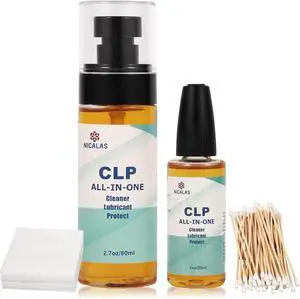 CLP Gun Oil 3.7oz with Swabs & Patches for Firearm Maintenance | 3.7oz spray + needle oiler for precision application. Cleans, lubricates, and prevents rust. For Various firearms CLP Gun Oil 3.7oz with Swabs & Patches for Firearm Maintenance | 3.7oz spray + needle oiler for precision application. Cleans, lubricates, and prevents rust. For Various firearms