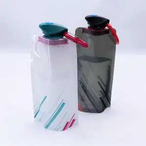 2Pcs Collapsible water bottle,22oz portable PE water bag for outdoor | Reusable foldable PE water bottle,easy to carry and store for camping,hiking,cycling and outdoor adventures. 2Pcs Collapsible water bottle,22oz portable PE water bag for outdoor | Reusable foldable PE water bottle,easy to carry and store for camping,hiking,cycling and outdoor adventures.