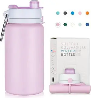 PLTCAT Collapsible Water Bottles, 19oz Foldable Silicone Travel Bottles | BPA-Free Silicone, Leak-Proof Lids, Dishwasher Safe, Carabiner Clips, Compact Roll-Up Design PLTCAT Collapsible Water Bottles, 19oz Foldable Silicone Travel Bottles | BPA-Free Silicone, Leak-Proof Lids, Dishwasher Safe, Carabiner Clips, Compact Roll-Up Design