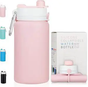 PLTCAT Collapsible Water Bottles, 19oz Foldable Silicone Travel Bottles | BPA-Free Silicone, Leak-Proof Lids, Dishwasher Safe, Carabiner Clips, Compact Roll-Up Design PLTCAT Collapsible Water Bottles, 19oz Foldable Silicone Travel Bottles | BPA-Free Silicone, Leak-Proof Lids, Dishwasher Safe, Carabiner Clips, Compact Roll-Up Design