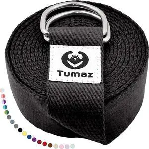 Tumaz Yoga Strap for Stretching with Adjustable D-Ring, 6/8/10 ft | Adjustable D-Ring | Soft Cotton Blend | 15+ Colors | Non-Elastic Yoga Belt for Pilates Stretching & Physical Therapy Tumaz Yoga Strap for Stretching with Adjustable D-Ring, 6/8/10 ft | Adjustable D-Ring | Soft Cotton Blend | 15+ Colors | Non-Elastic Yoga Belt for Pilates Stretching & Physical Therapy