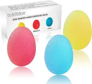 Hand Squeeze Stress Balls Set with Carry Bag 3 Resistance, Finger Wrist Arthritis Therapy Rehab Exerciser, Carpal Tunnel, Stroke Rehabilitation Equipment Hand Squeeze Stress Balls Set with Carry Bag 3 Resistance, Finger Wrist Arthritis Therapy Rehab Exerciser, Carpal Tunnel, Stroke Rehabilitation Equipment