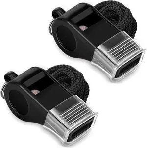 Whistle, 2 Packs Plastic Sports Whistles with Lanyard, Loud Crisp Sound Whistle Ideal for Coaches, Referees, and Officials Whistle, 2 Packs Plastic Sports Whistles with Lanyard, Loud Crisp Sound Whistle Ideal for Coaches, Referees, and Officials
