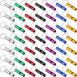 Sumind 49 Pcs Emergency Whistle Bulk Survival Whistle Keychain | Light Aluminum Emergency Whistle Key Chain, Essentials for Outdoor Camping, Hiking, Boating, Fishing, Loud Sound, 7 Colors Sumind 49 Pcs Emergency Whistle Bulk Survival Whistle Keychain | Light Aluminum Emergency Whistle Key Chain, Essentials for Outdoor Camping, Hiking, Boating, Fishing, Loud Sound, 7 Colors